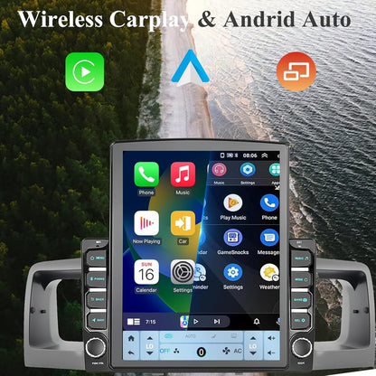 9.7" Android 15 Car Radio Compatible with Toyota Corolla 2003-2008(Non-J.B.L Version), Wireless CarPlay/Android Auto, 2G+64G, GPS, Bluetooth 5.1, Supprt Steering Wheel Control & Backup Camera