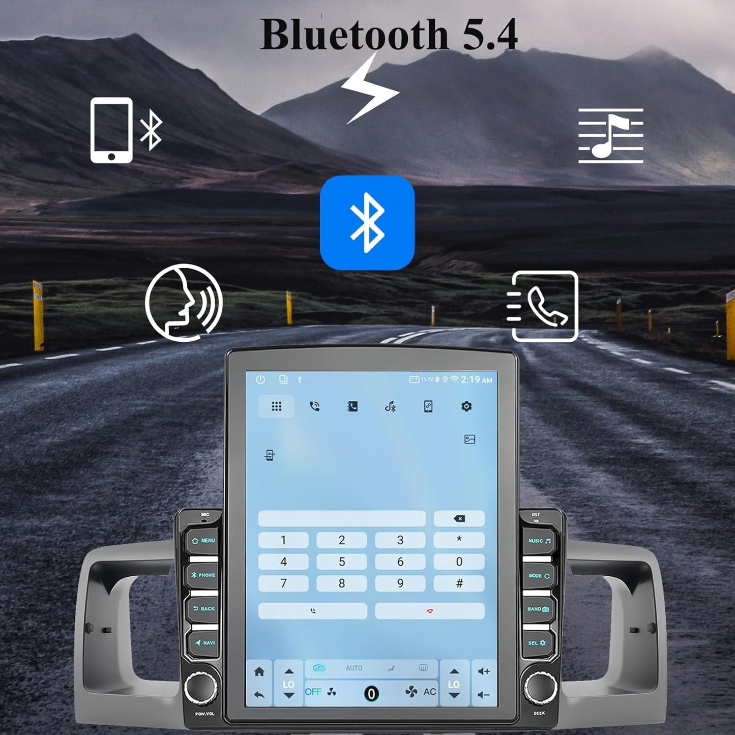 9.7" Android 15 Car Radio Compatible with Toyota Corolla 2003-2008(Non-J.B.L Version), Wireless CarPlay/Android Auto, 2G+64G, GPS, Bluetooth 5.1, Supprt Steering Wheel Control & Backup Camera