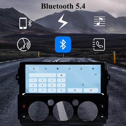 12.3" Car Radio for Toyota FJ Cruiser 2006-2019, Wireless Carplay Android Auto Upgrade Head Unit Car Stereo QLED Touchscreen 2400 * 900, GPS Navi,4GB+64GB, Support Amplifier, AHD Reverse Cam