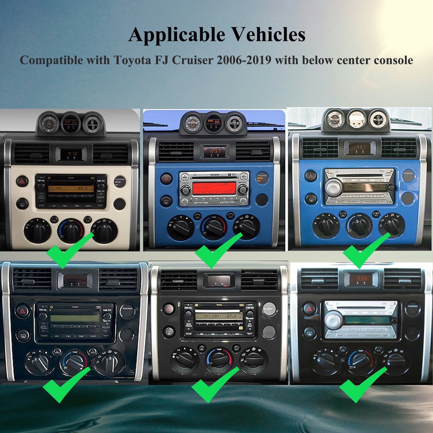 12.3" Car Radio for Toyota FJ Cruiser 2006-2019, Wireless Carplay Android Auto Upgrade Head Unit Car Stereo QLED Touchscreen 2400 * 900, GPS Navi,4GB+64GB, Support Amplifier, AHD Reverse Cam