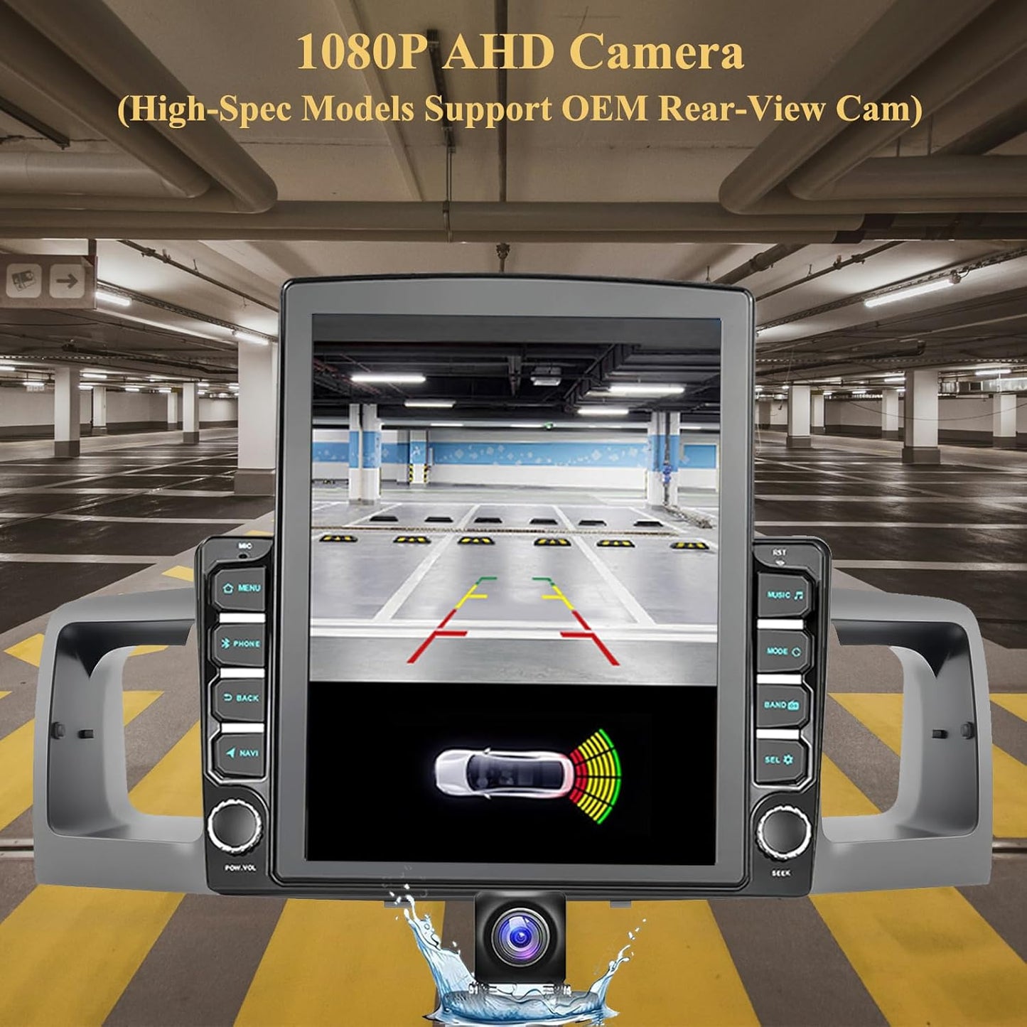 9.7" Android 15 Car Radio Compatible with Toyota Corolla 2003-2008(Non-J.B.L Version), Wireless CarPlay/Android Auto, 2G+64G, GPS, Bluetooth 5.1, Supprt Steering Wheel Control & Backup Camera