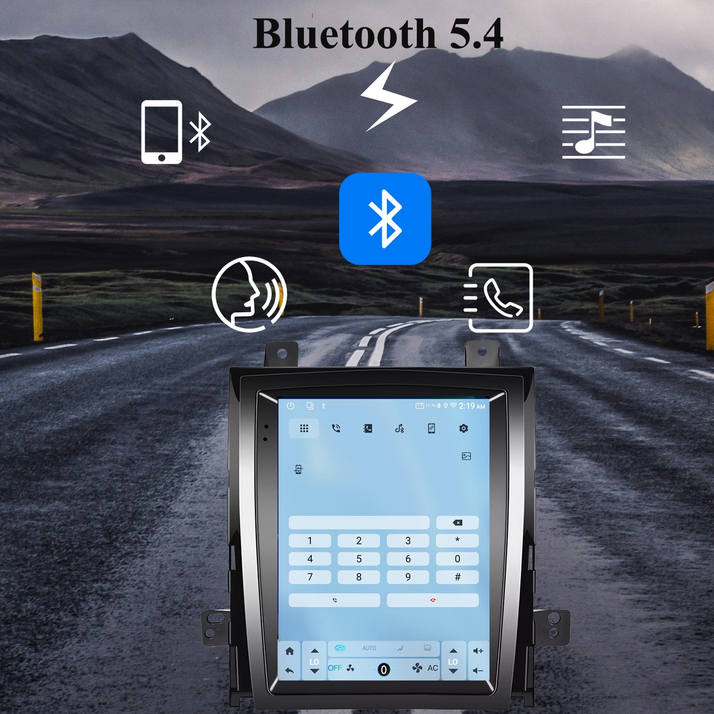 9.7" Android 14 Car Radio Compatible with Cadillac Escalade 2007-2014, Wireless CarPlay/Android Auto, 4G+64G, GPS, BT, Supprt Steering Wheel Control & Backup Camera
