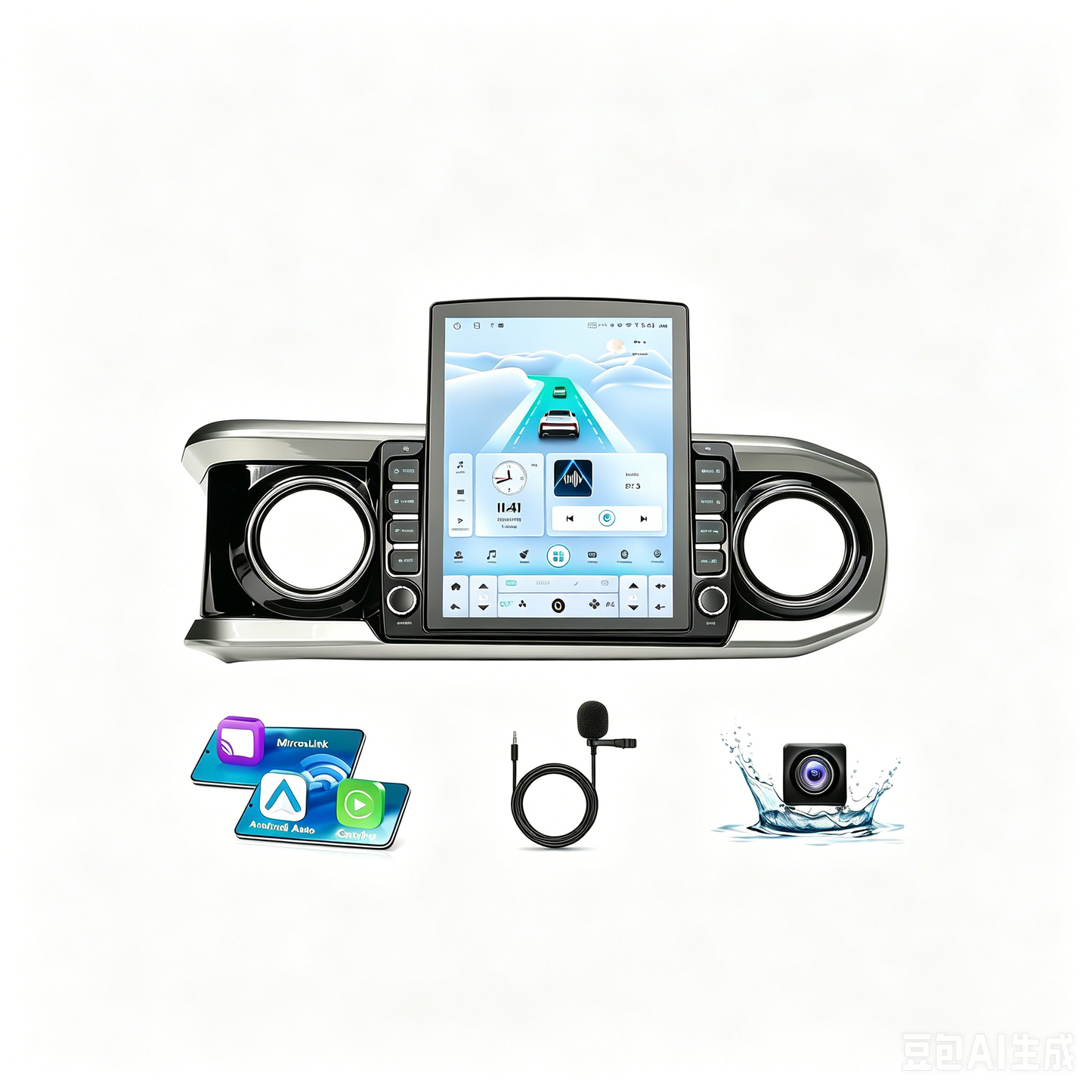 9.7" Android 14 Car Radio Stereo Compatible with Toyota Tacoma 2016-2023, Wireless CarPlay Android Auto, 5G WiFi, GPS, BT 5.0, Retains OEM Backup Cam/Steering Wheel Control/Amplifier