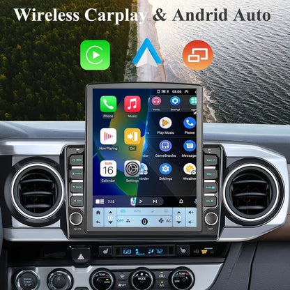 9.7" Android 14 Car Radio Stereo Compatible with Toyota Tacoma 2016-2023, Wireless CarPlay Android Auto, 5G WiFi, GPS, BT 5.0, Retains OEM Backup Cam/Steering Wheel Control/Amplifier